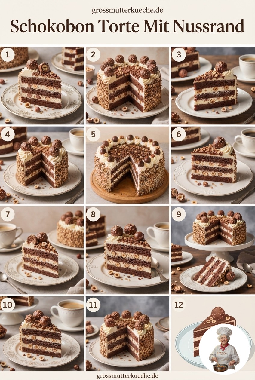 Schokobon Torte Mit Nussrand