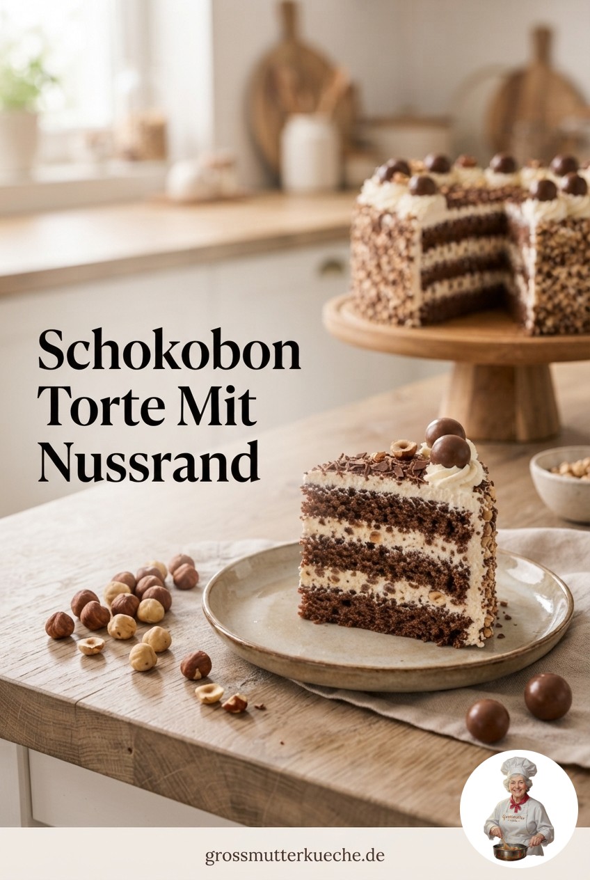 Schokobon Torte Mit Nussrand