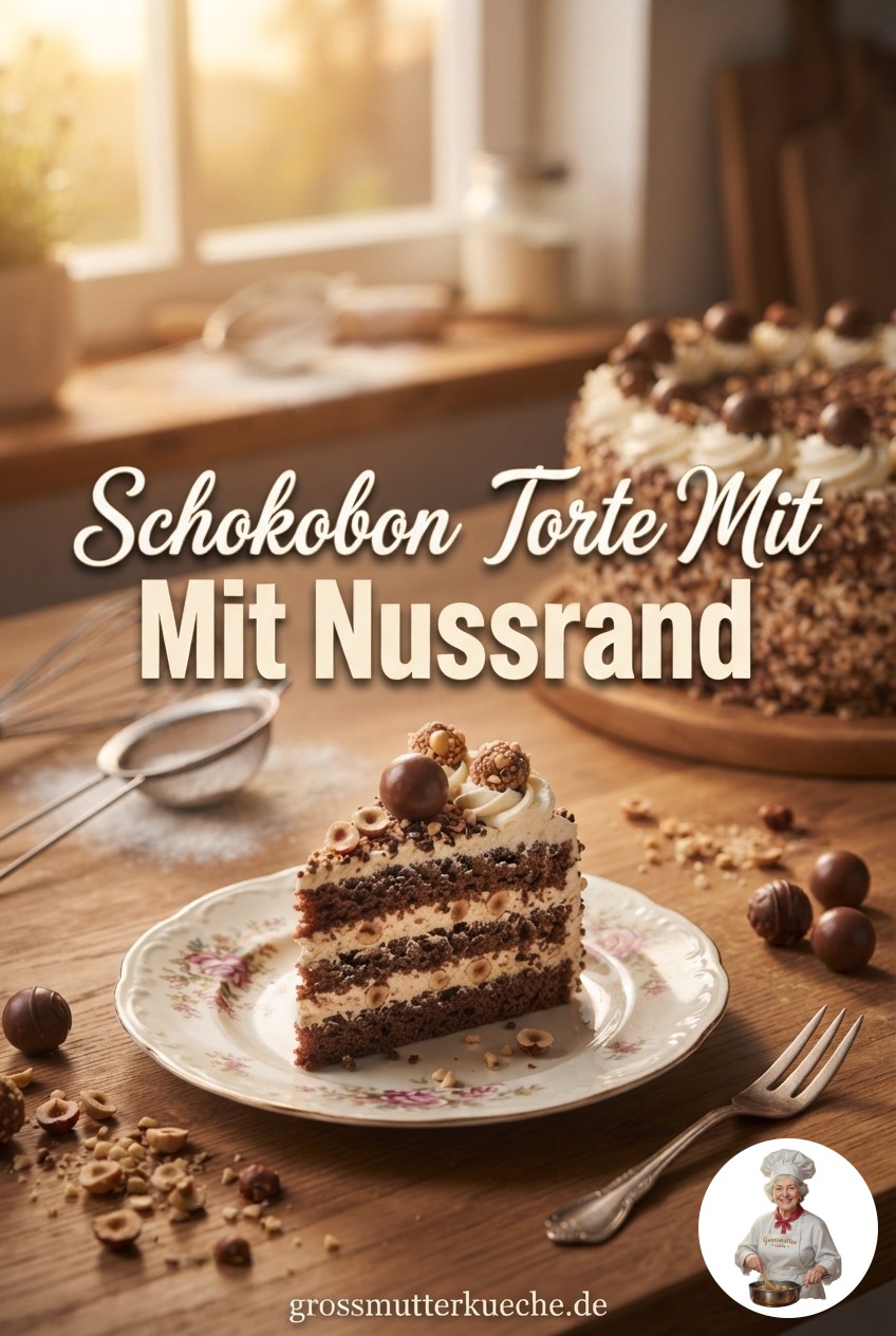 Schokobon Torte Mit Nussrand