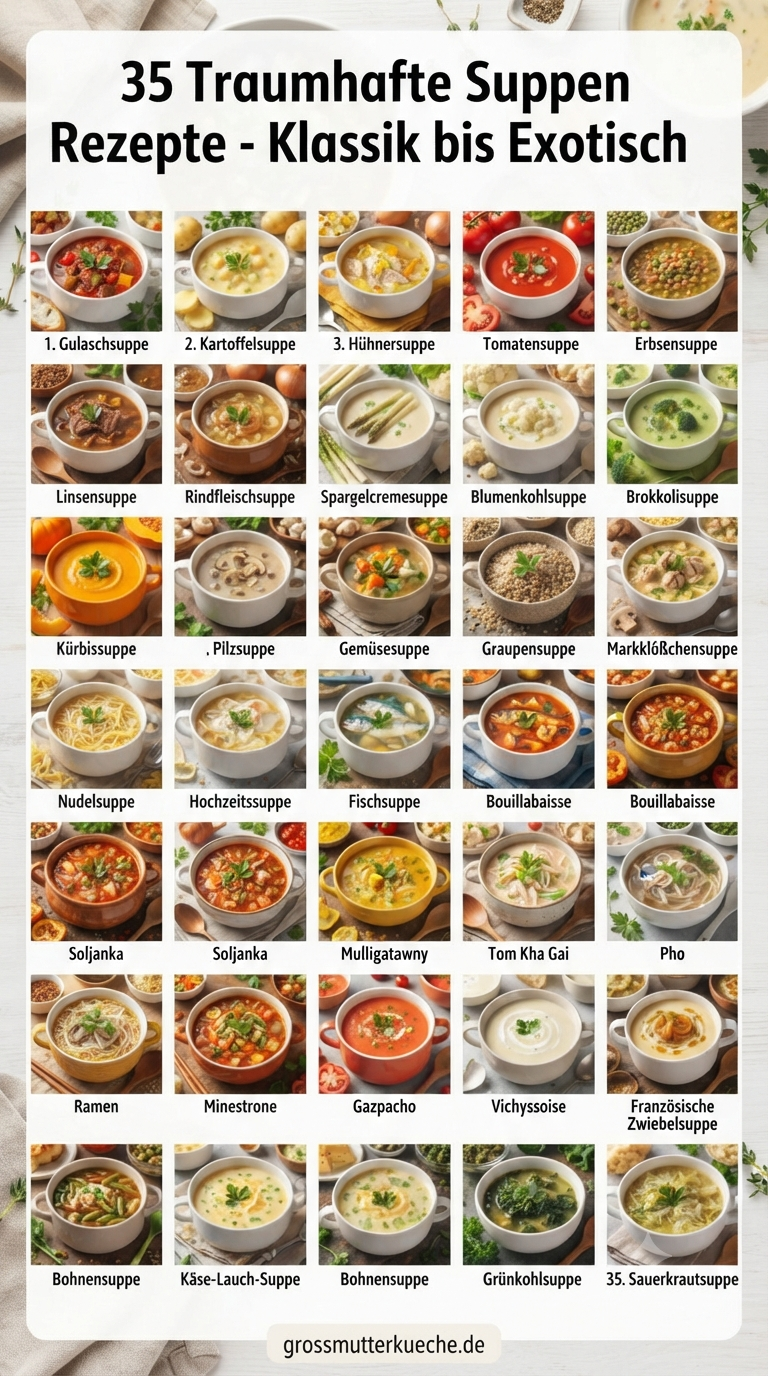 35 Traumhafte Suppen Rezepte - Klassik bis Exotisch