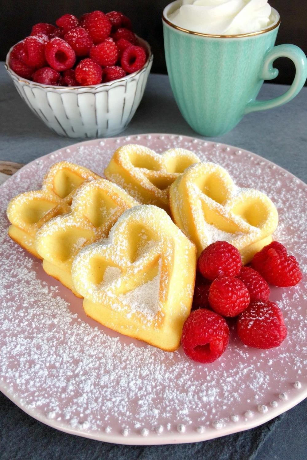 Herzförmige Himbeer-Versuchung