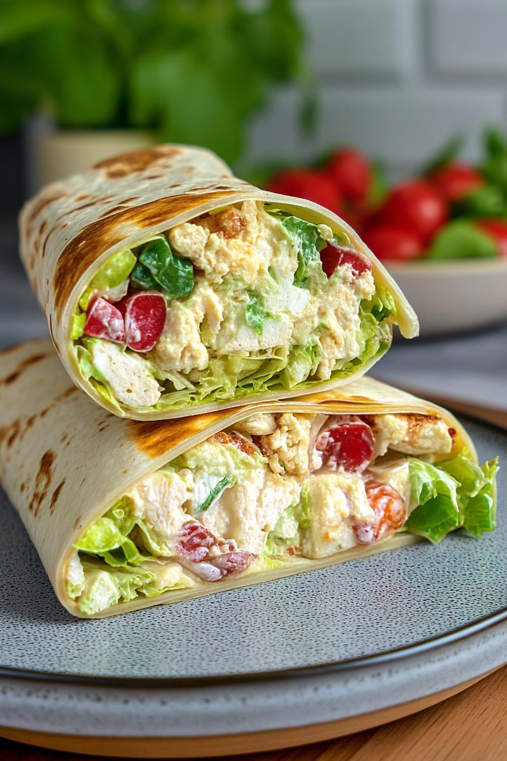 Cranberry-Hühnchen Salat Wrap