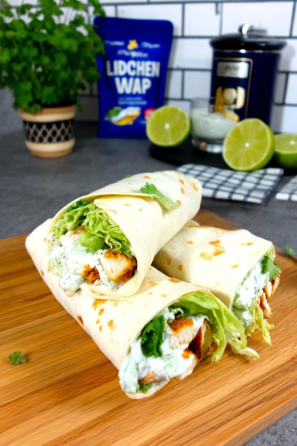 Leichte Hähnchen-Salat Wraps