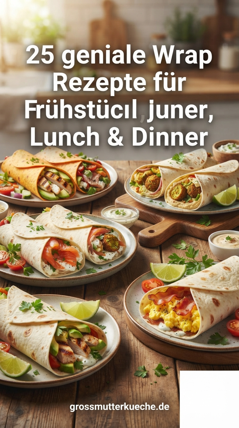 25 geniale Wrap Rezepte für Frühstück, Lunch & Dinner