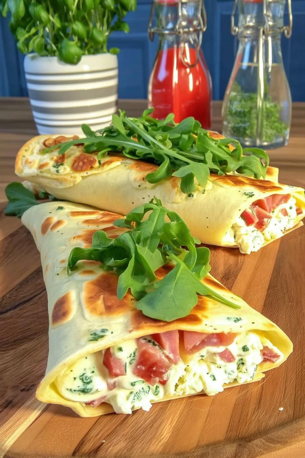 Schinken-Ei Frühstücks-Wraps