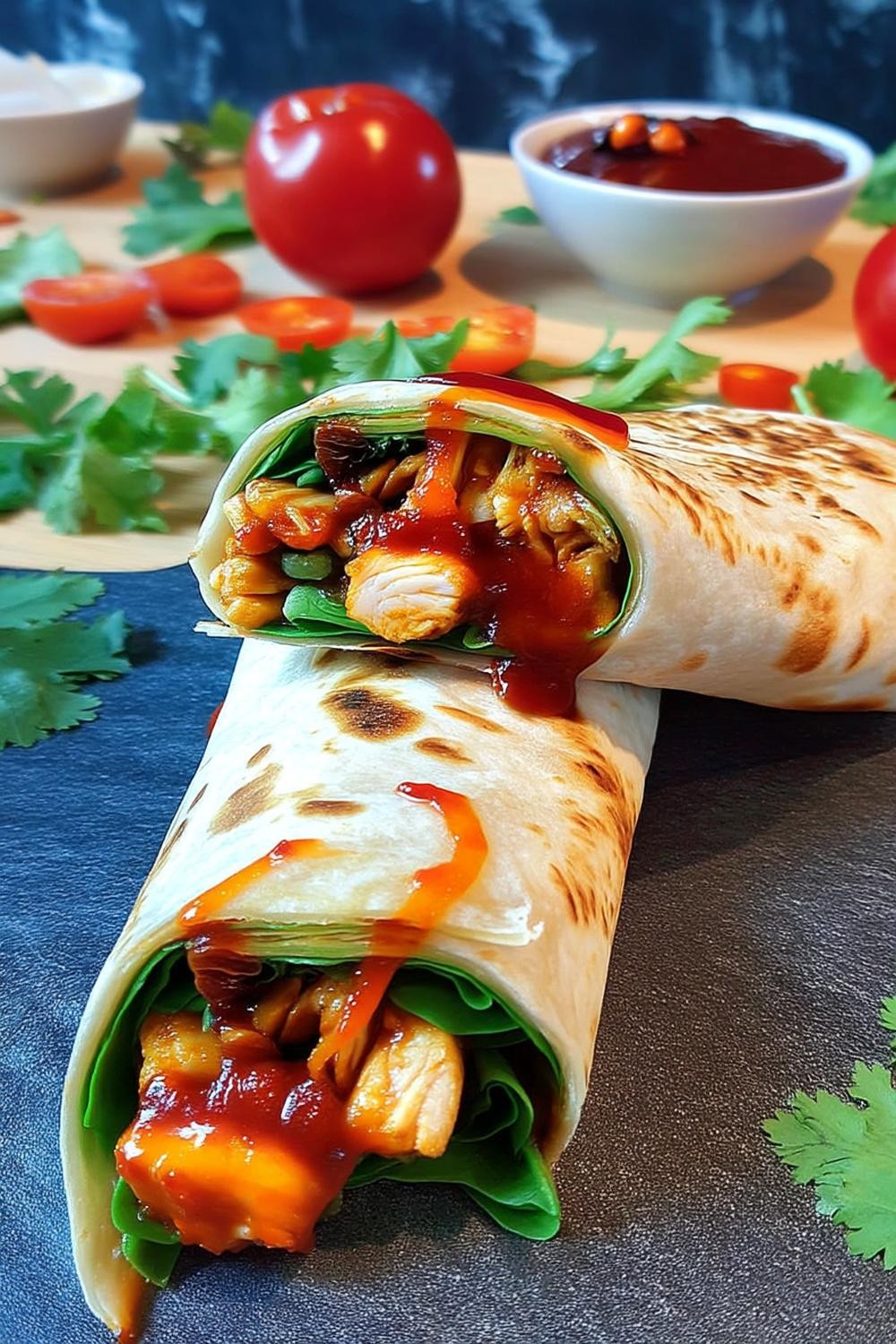 Süß-saure Hähnchen Wraps