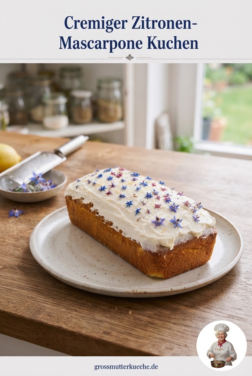 Cremiger Zitronen-Mascarpone Kuchen