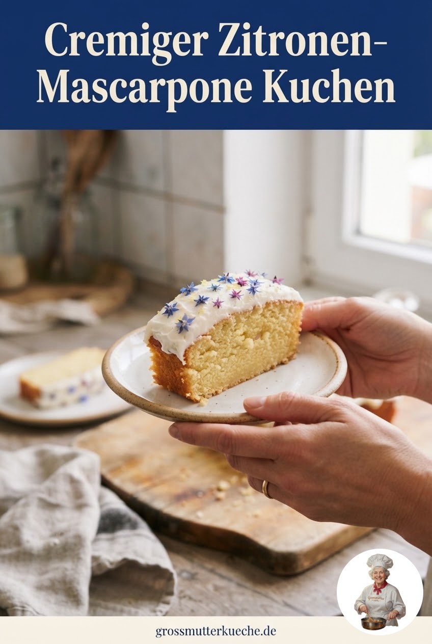 Cremiger Zitronen-Mascarpone Kuchen