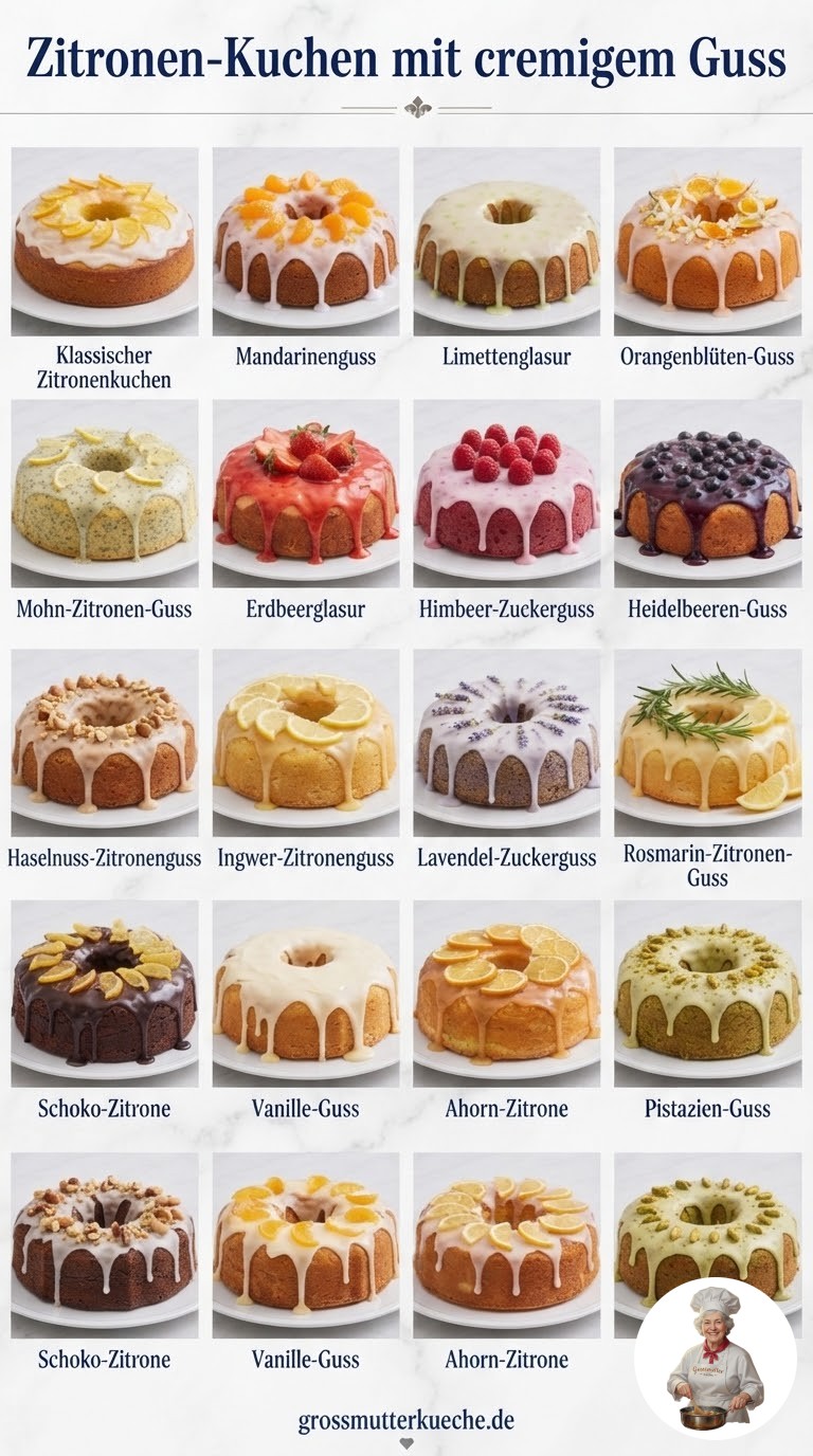 Zitronen-Kuchen mit cremigem Guss