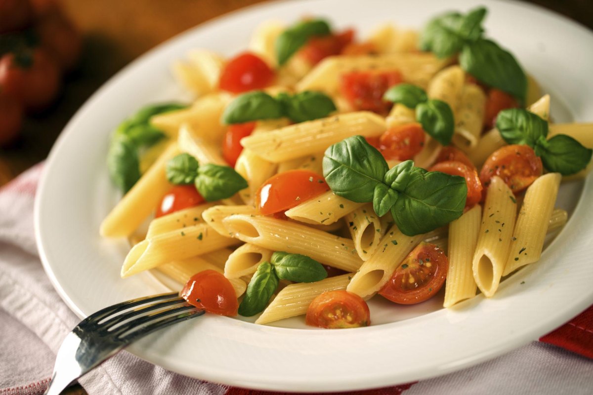 Pasta mit Basilikum Gewürzen
