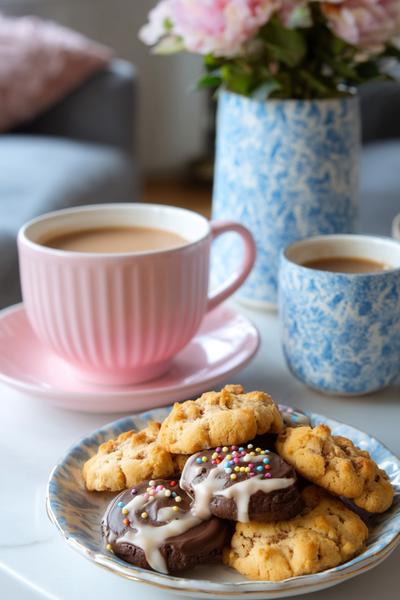 33. Joghurt-Himbeer-Cookies in Backen Rezepte Cookies mit zartrosa Punkten und weicher Krume
