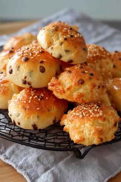 19. Knusprige Käsecracker für Backen einfache Rezepte mit Sesam und goldenen Ecken