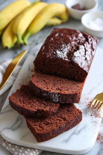 3. Schoko-Bananen-Brot für Rezepte backen einfach schnell mit saftiger Mitte