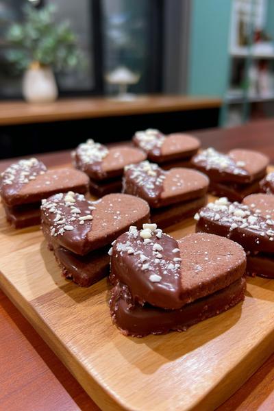 27. Kekse Rezepte Backen mit Christina als Vanille-Himbeer-Ringe mit rosa Füllstreifen und glatter Kante