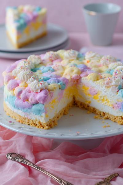 1. Zitronen-Keks-Torte in Pastelloptik für for kuchen rezepte einfach ohne backen ideas