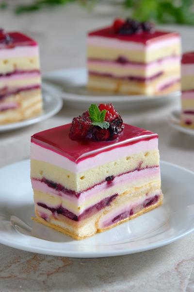 3. Beeren-Joghurt-Schnitten mit Spiegelglanz für for kuchen rezepte einfach ohne backen ideas