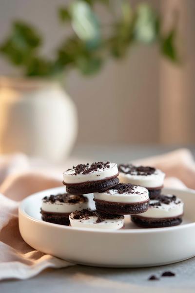 9. Oreo-Schoko-Cups für Oreo Muffins Rezepte Ohne Backen mit glänzender Glasur und Kekskranz