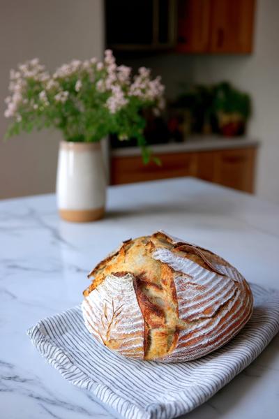 4. Pfannen-Sauerteig-Fladenbrot für Brot Backen Rezepte Schnell Sauerteig mit Blasenbild