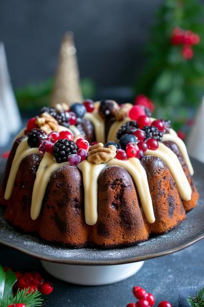 15. Nussiger Adventskranz-Kranzkuchen mit Beeren for backen für weihnachten rezepte ideas