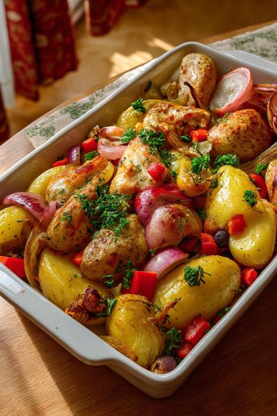31. Ofen-Hähnchen und Kartoffeln mit Kräutern für for gesunde rezepte mit kartoffeln und hähnchen ideas