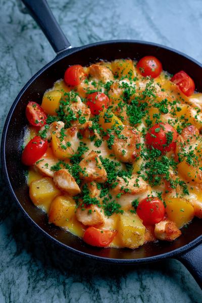 36. Hähnchen-Kartoffel-Salat mit Gurke und Dill für for gesunde rezepte mit kartoffeln und hähnchen ideas
