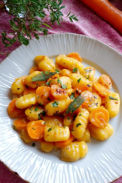 14. Kartoffel-Karotten-Gnocchi in Salbeibutter for rezepte mit karotten und kartoffeln ideas