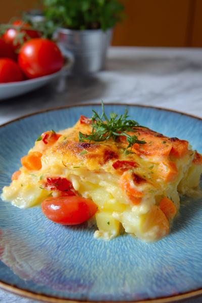 17. Kartoffel-Karotten-Lasagne mit Tomaten und Kräutern for rezepte mit karotten und kartoffeln ideas