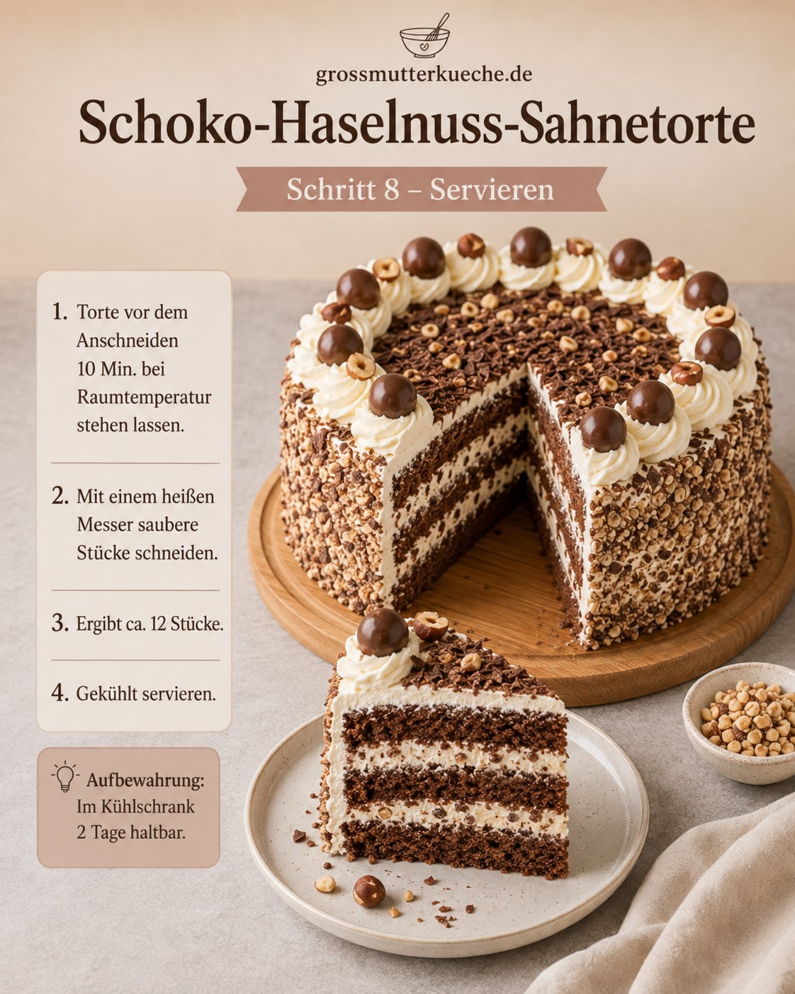 Schokobon Torte Mit Nussrand