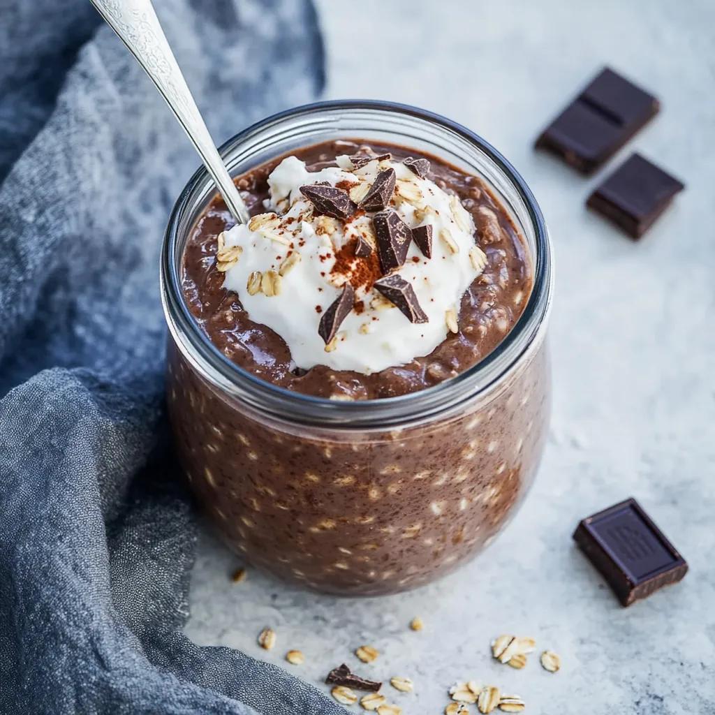 Schokoladen Overnight Oats mit Kakao
