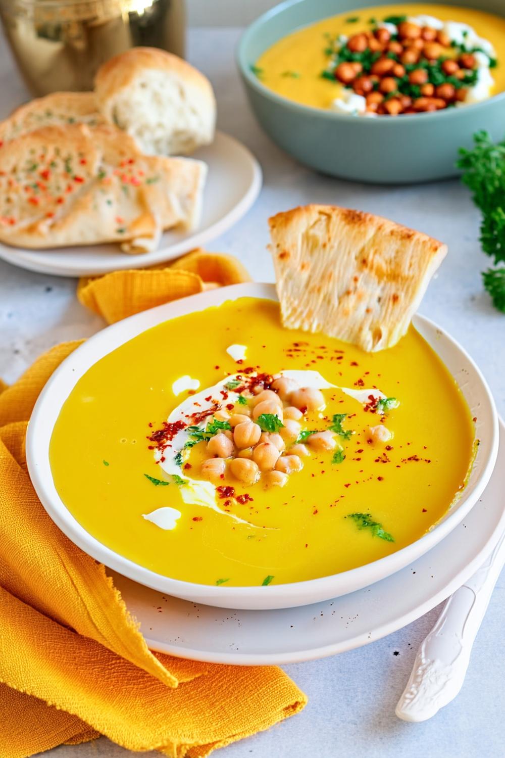 Cremige Bohnen-Spinat-Suppe