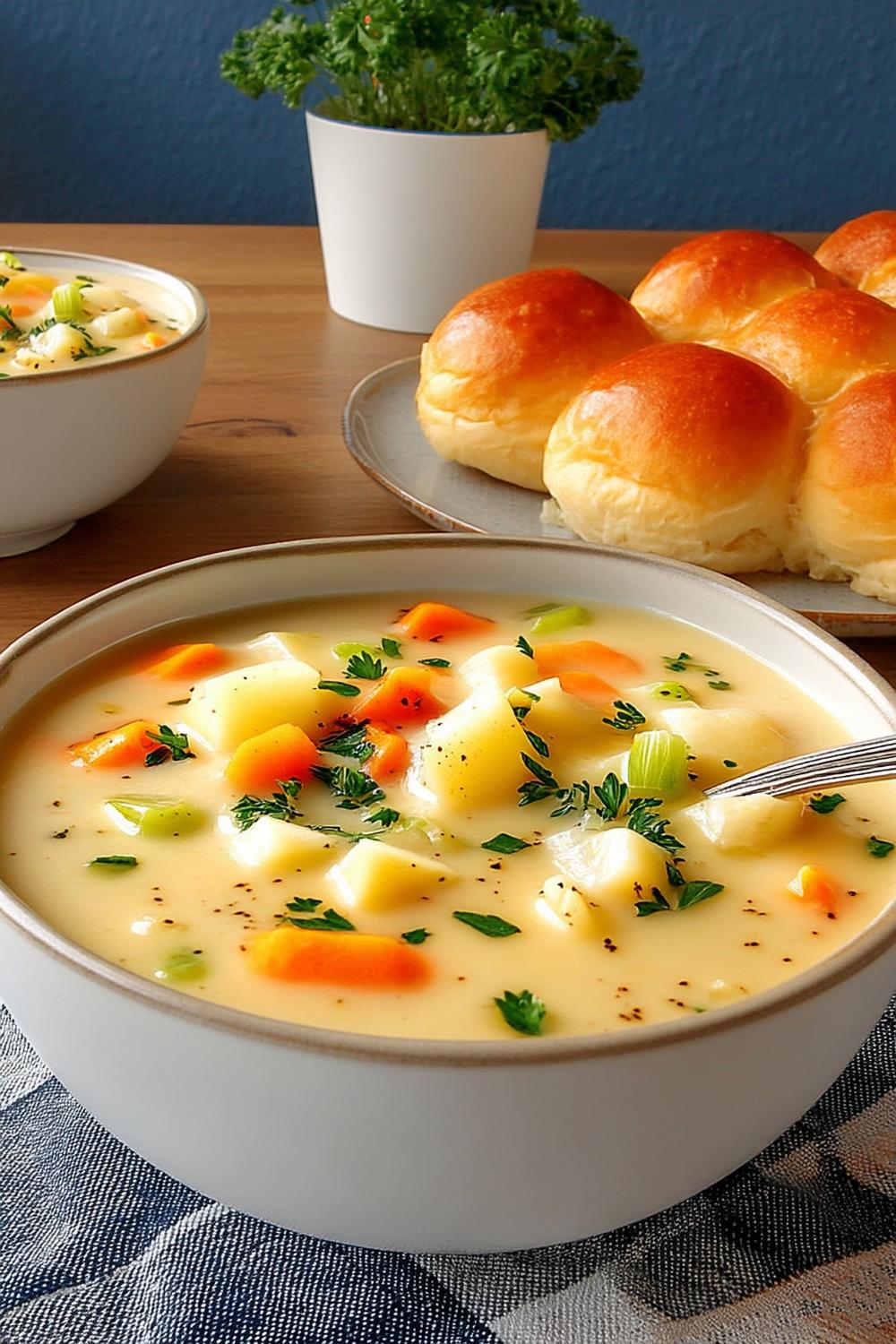 Klassische Kartoffel-Gemüse-Suppe