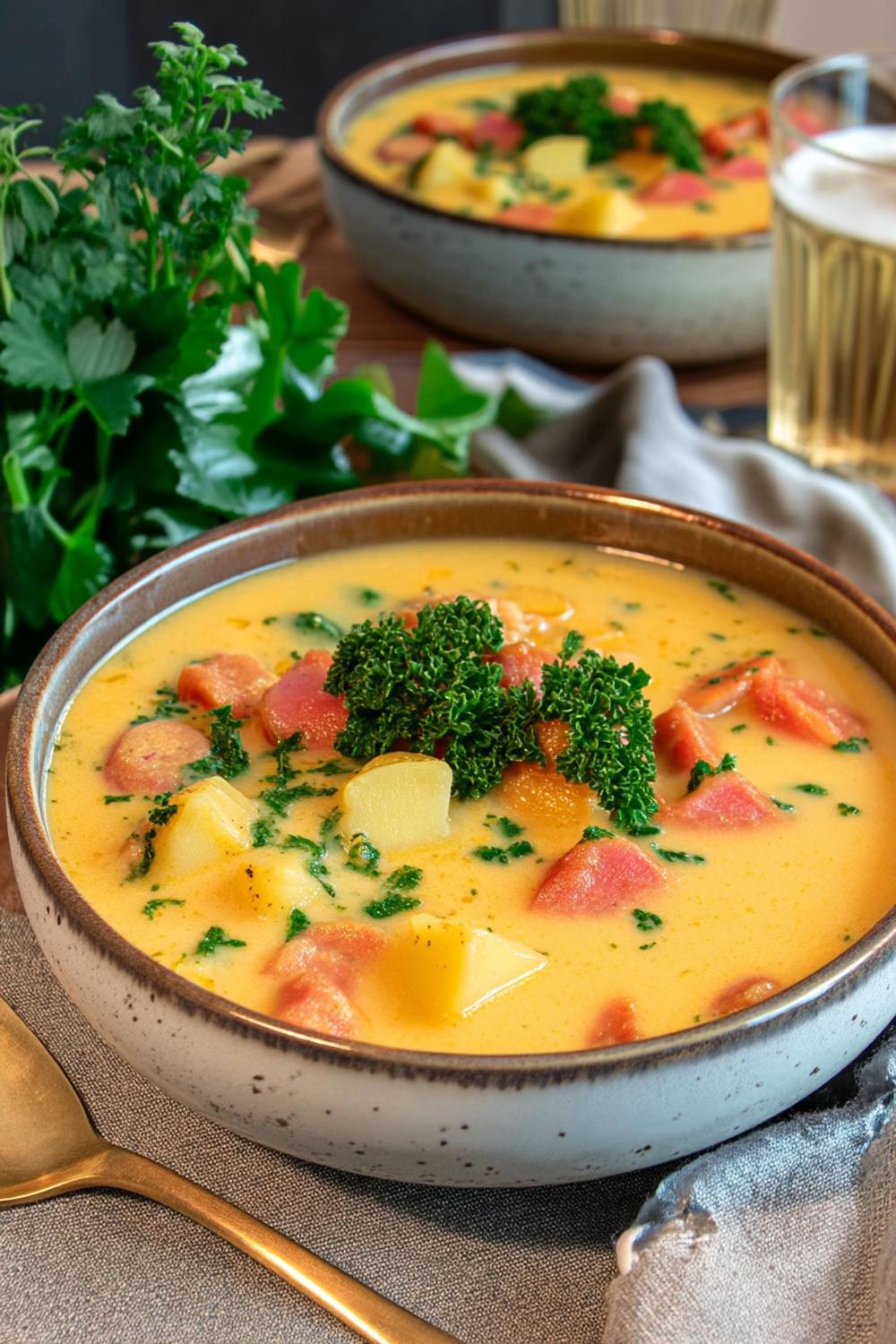 Tomaten-Mozzarella-Suppe