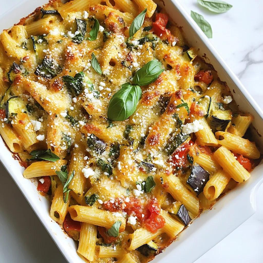 Mediterrane vegetarische Ofenpasta