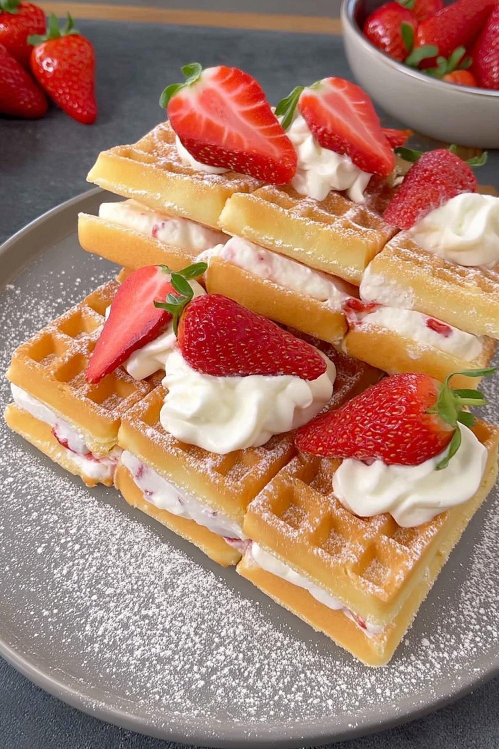 Erdbeer-Sahne-Sandwich