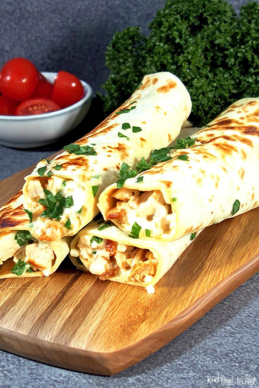 Knusprige Hähnchen-Käse Rollen