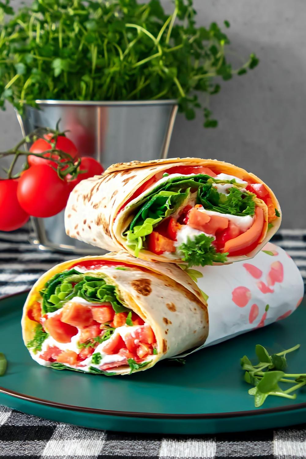 Mediterrane Tomaten-Mozzarella Wraps