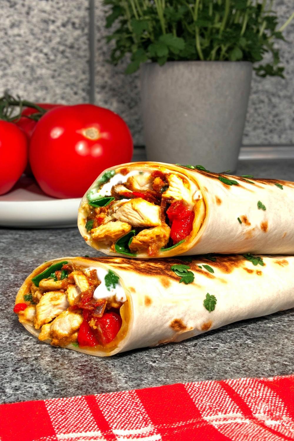 Rührei-Paprika Frühstücks-Wraps