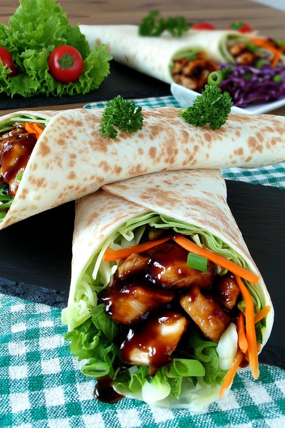 Teriyaki-Tofu Gemüse Wraps