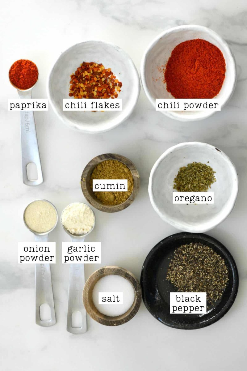 Taco Gewürze mit Chili und Paprika