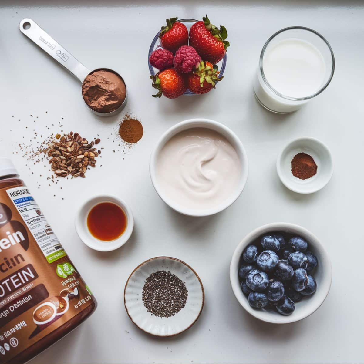 Zutaten für High Protein Schokopudding