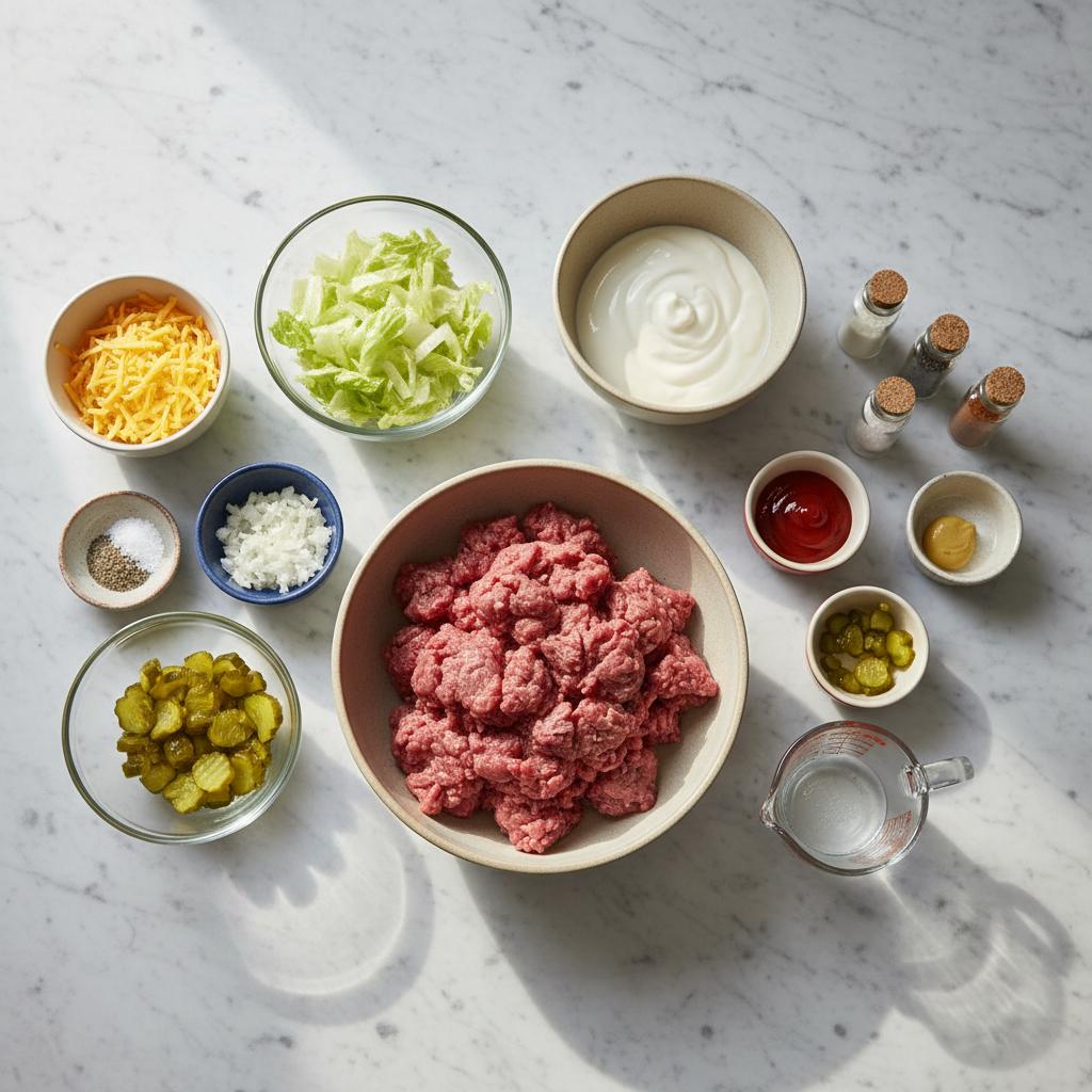 Zutaten für Big Mac Bowl